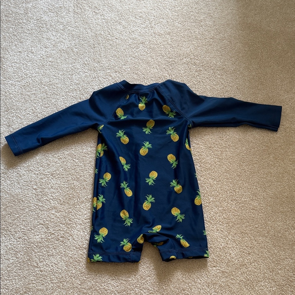 Old Navy Blue Pineapple Print Baby swim suit - Picture 2 of 5